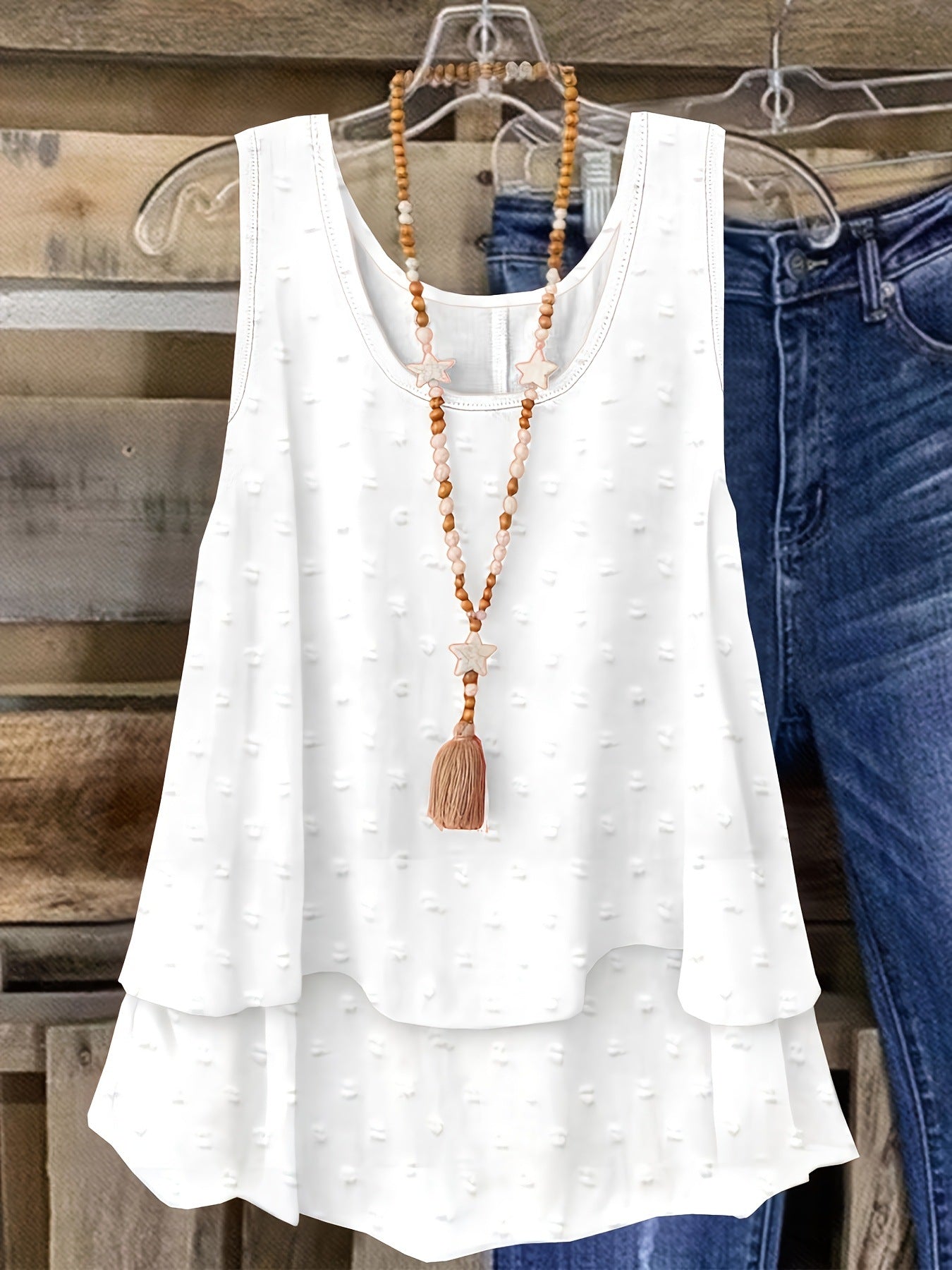Women Solid Color Casual Vest
