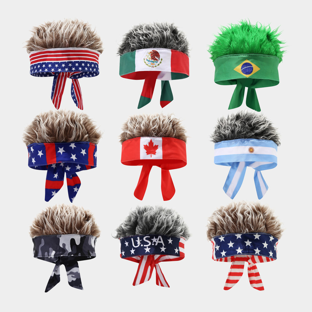 World Cup Colorful Wig Hoods