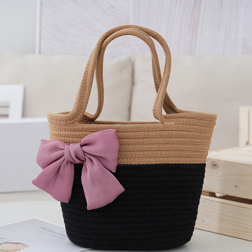 Cotton Rope Woven Travel Gift Handbag