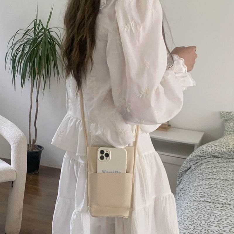 Soft Leather Mobile Phone Crossbody Mini Bag