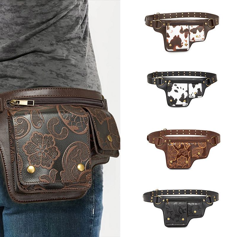Retro Motorcycle Outdoor Sports Waist Shoulder Bag