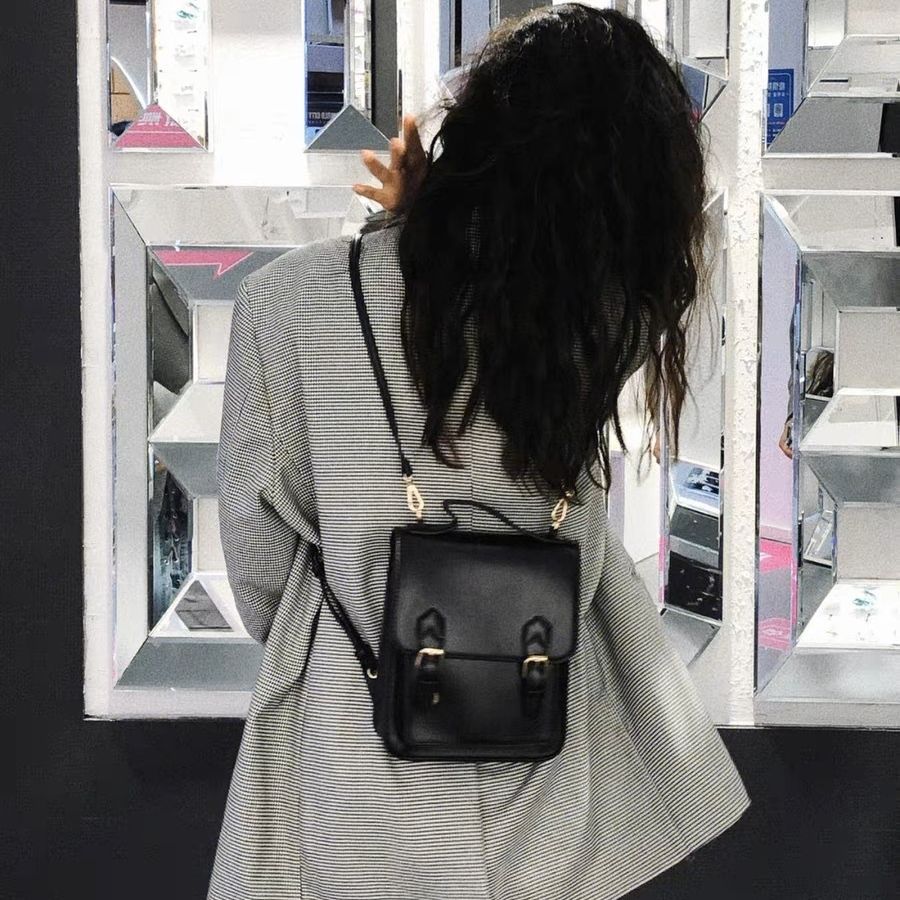 Vintage Mini PU Leather Convertible Backpack Purse