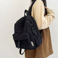 Women Corduroy  Japanese Style Casual Minimalist Small Backpack