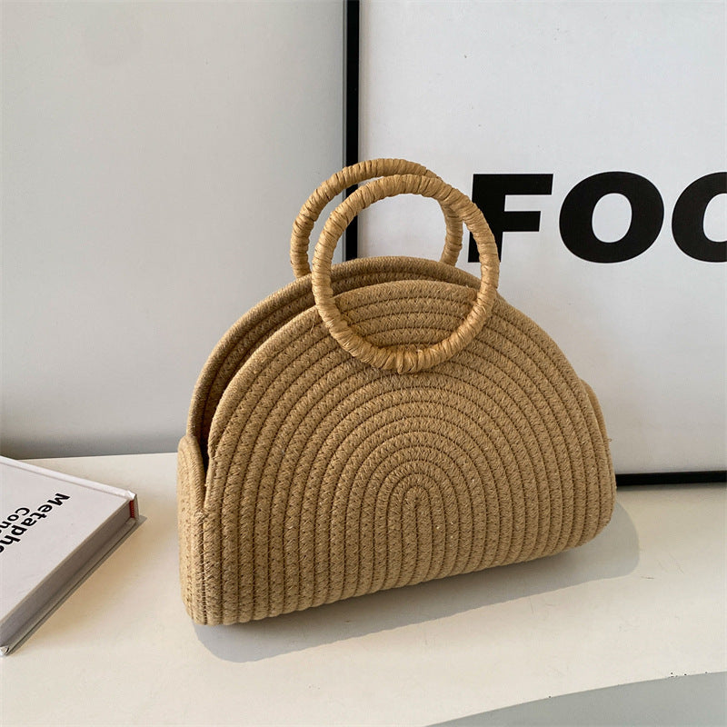 Women Woven Straw Large 2026 New Fashion Spring Shoulder Beach Shell Bag