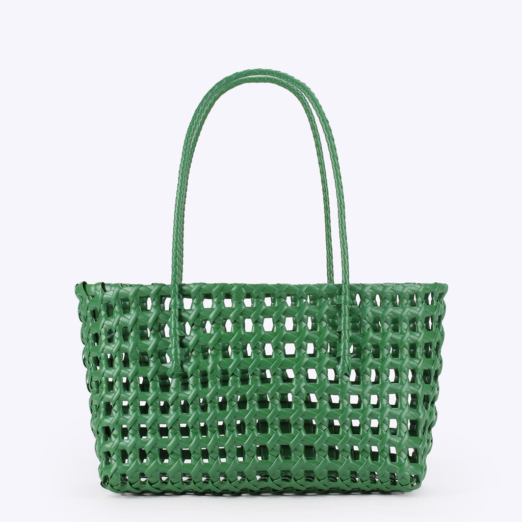 Women Hollow Woven Basket Bag, Casual Beach Vacation Shoulder Bag