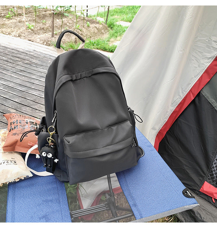 Women 2026 Solid Color Backpack, Large Capacity Casual Student Travel Bag