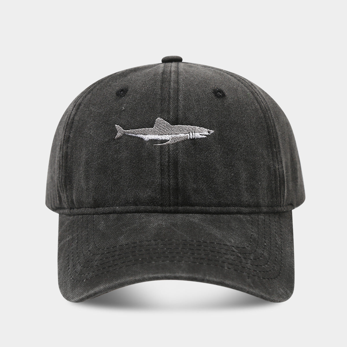 Washed Shark Retro Style Baseball Cap
