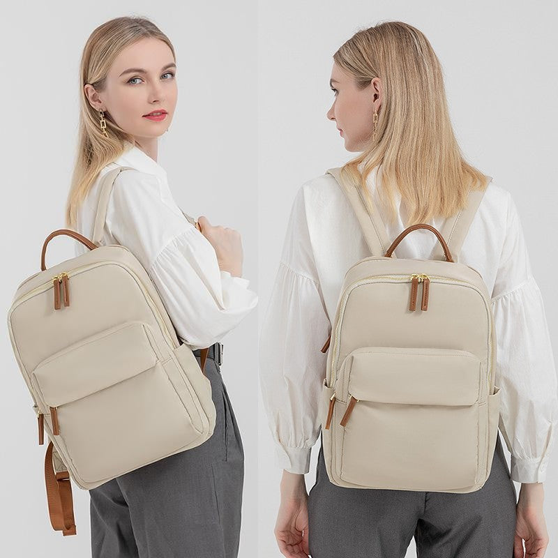 Korean Style Casual Commuting Computer Backpack For Women 2026 Spring And Summer Versatile Simple Oxford Cloth Travel Backpack Large Capacity