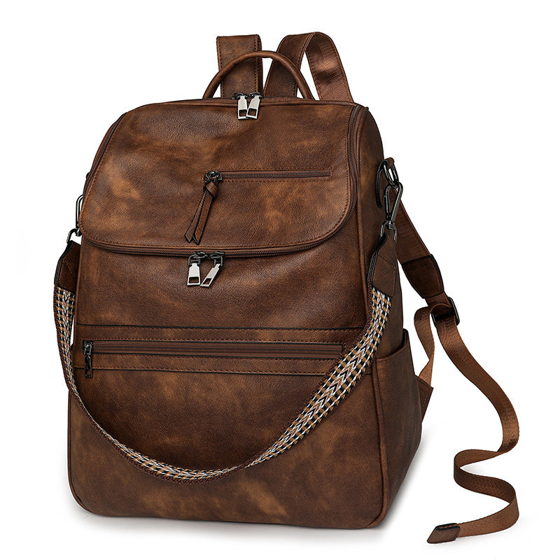 Women 2026 High-End PU Backpack, Lightweight Large Capacity Travel Bag