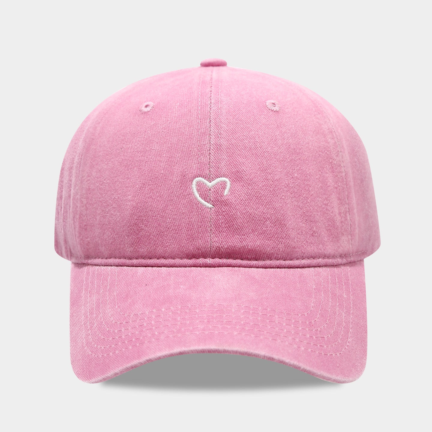 Literary Retro Embroidered Love Soft Peaked Cap