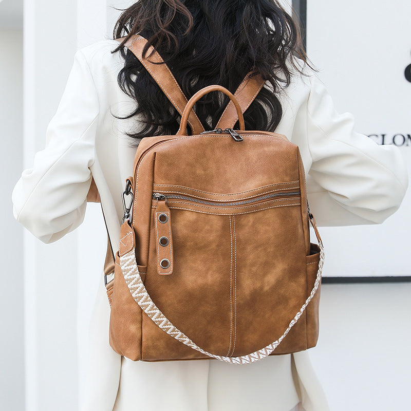 Women Korean 2026 New Minimalist Fashion Large Versatile Backpack