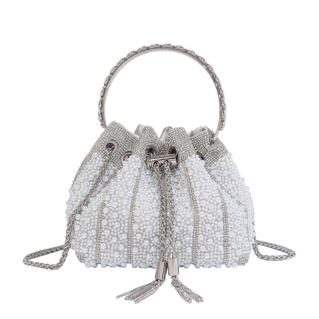 Gradient Full Diamond Tassel Evening Bag