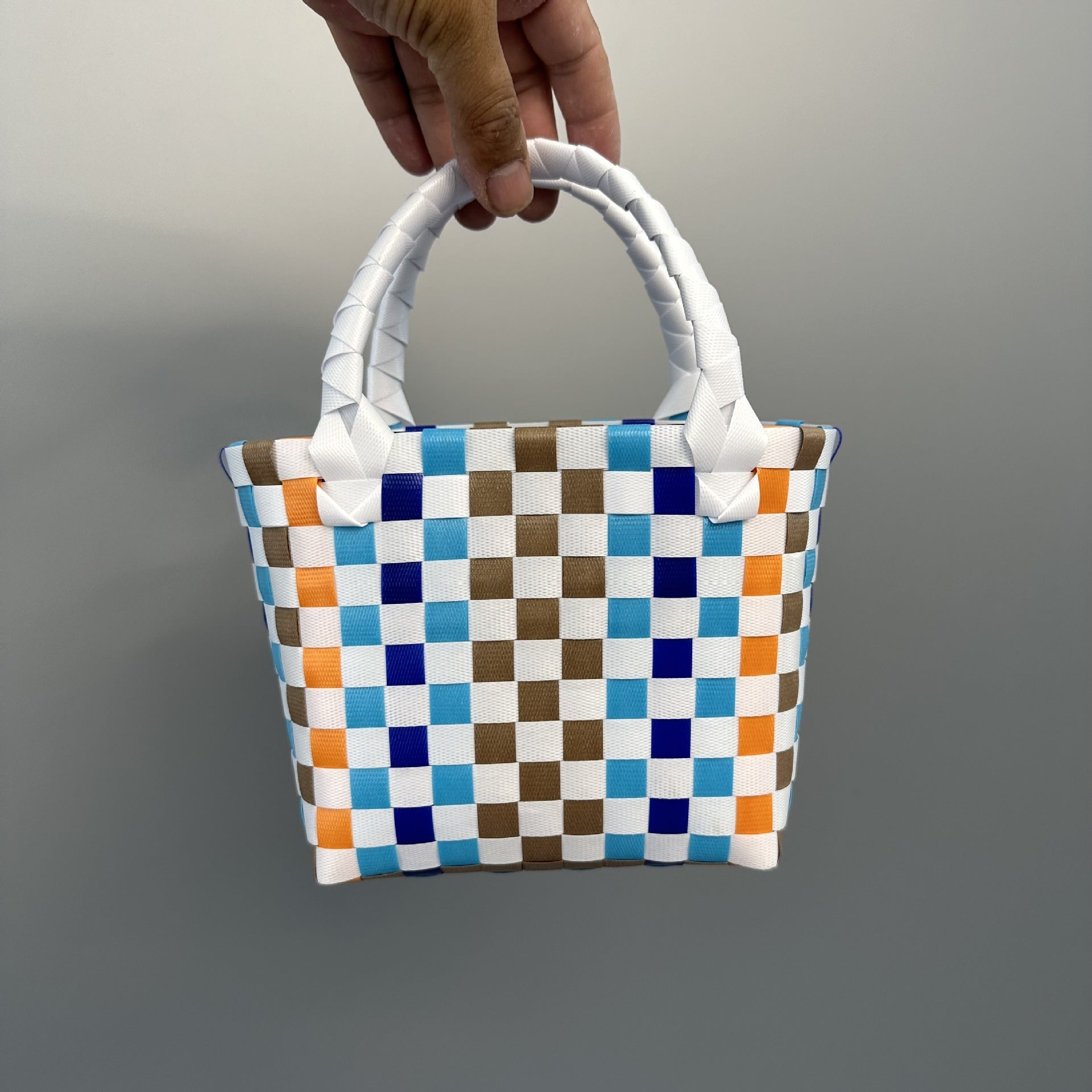 Plastic Woven Small Square Handbag Souvenir Bag