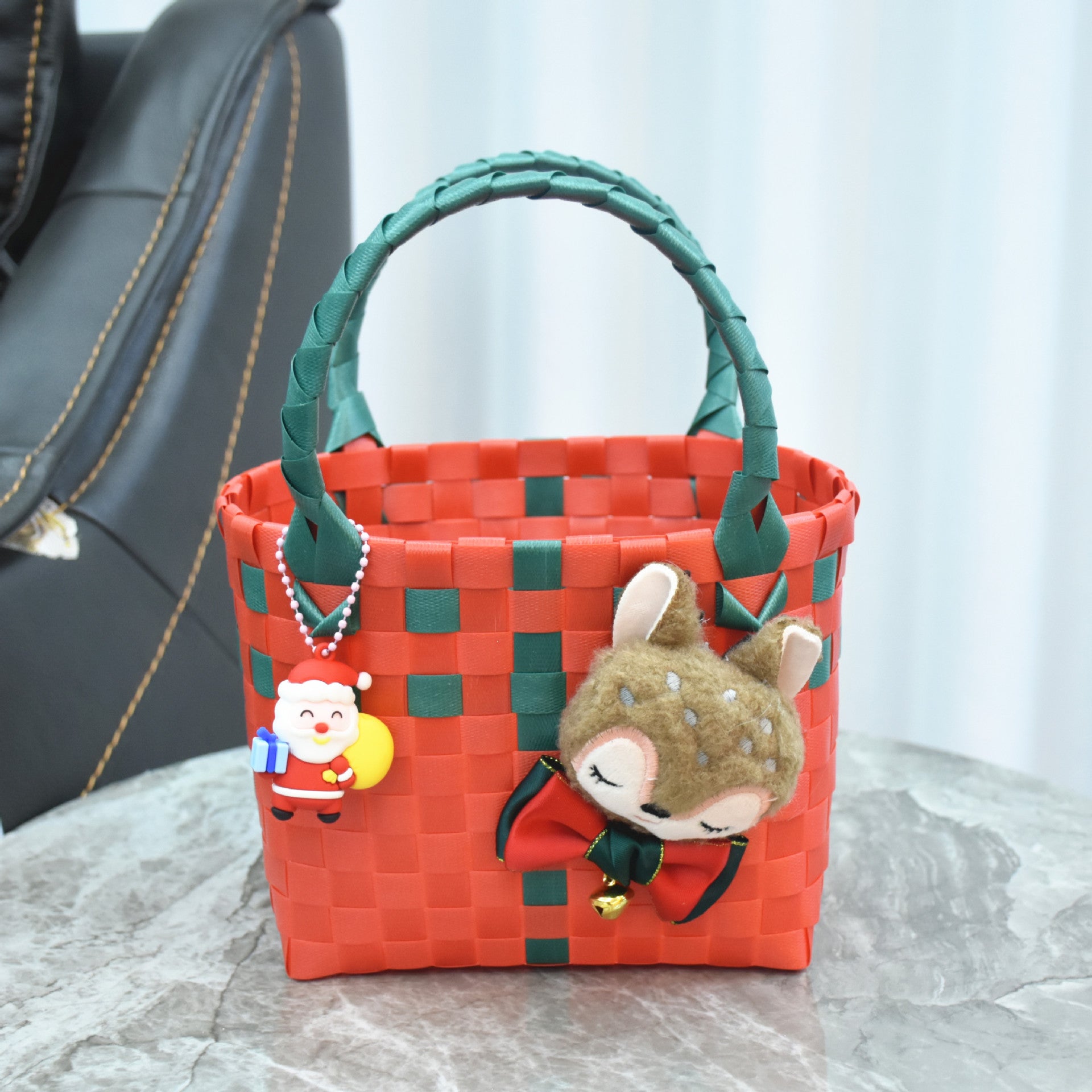 Plastic Woven Small Square Handbag Souvenir Bag