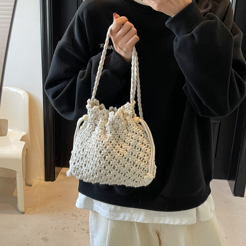 Women Woven Large 2026 New Fashion Crossbody Unique Bucket Bag