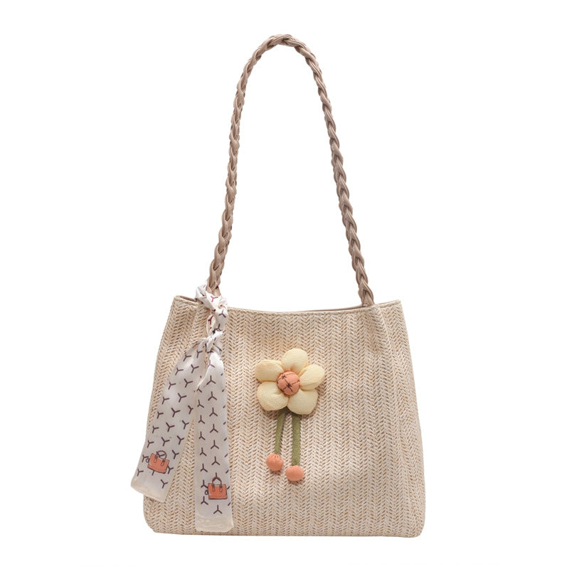 Women Unique Woven Straw New Large Beach Shoulder Crossbody Tote Bag