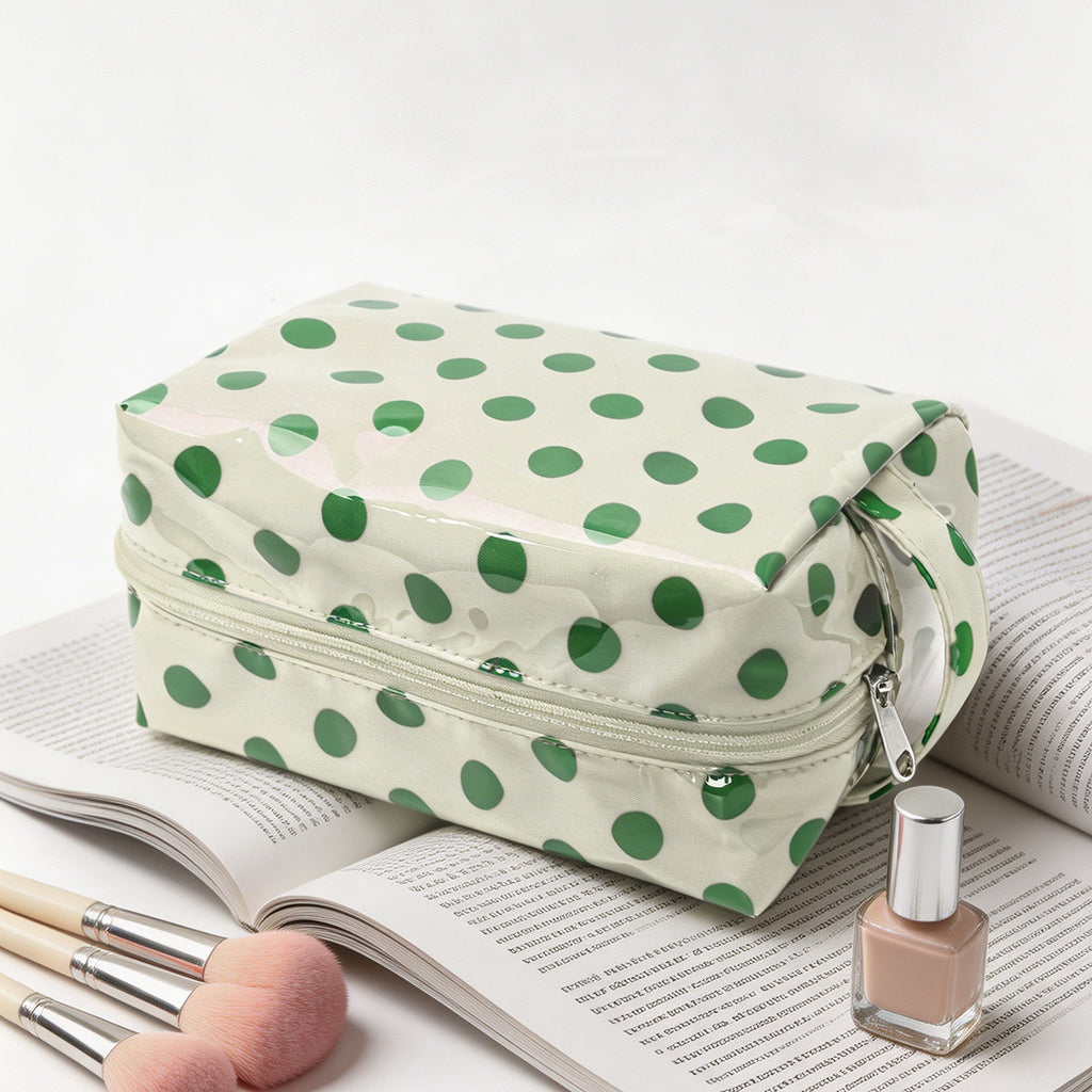 Waterproof Polka Dot PVC Cosmetic Travel Bag