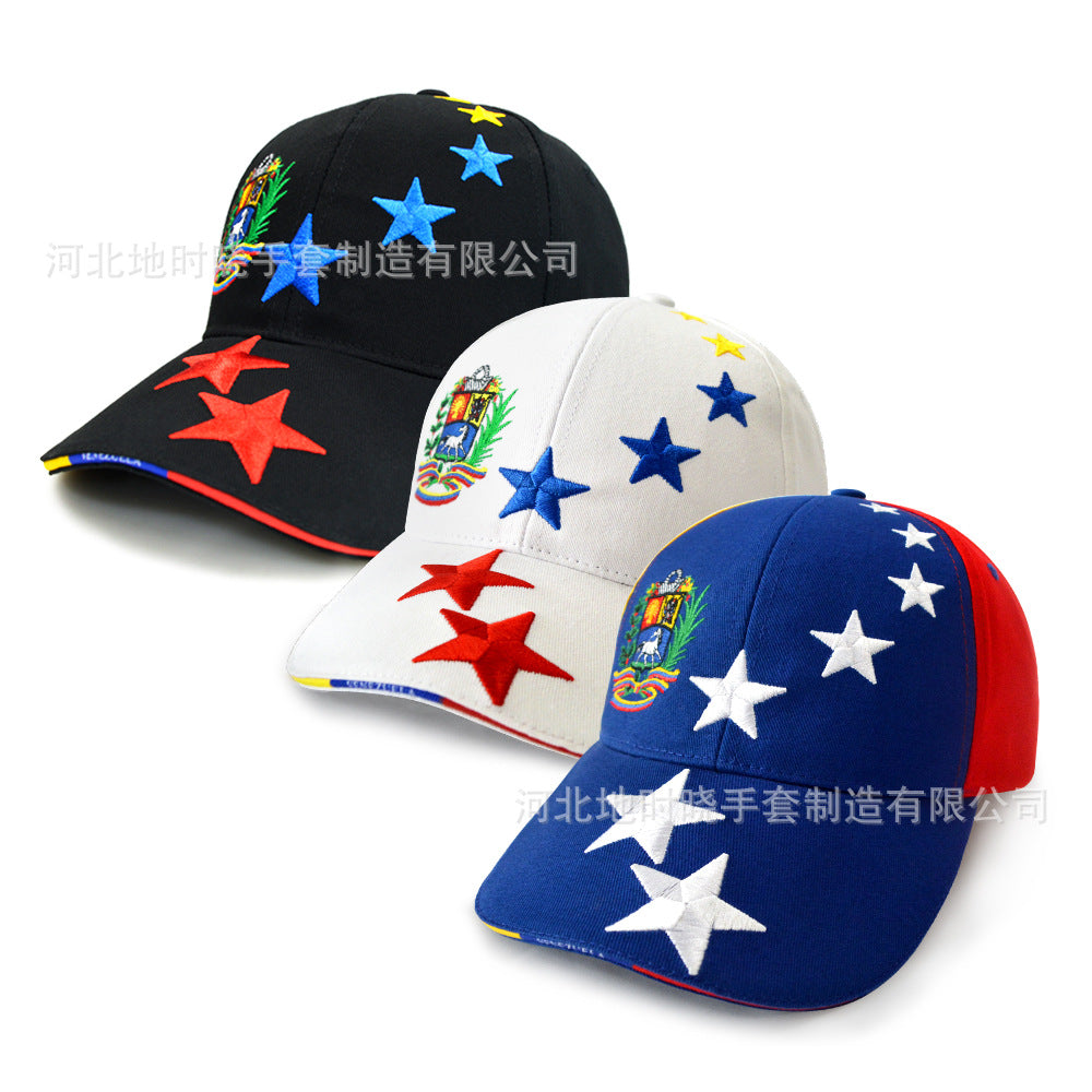 Embroidered Letters Venezuelan Flag Cap