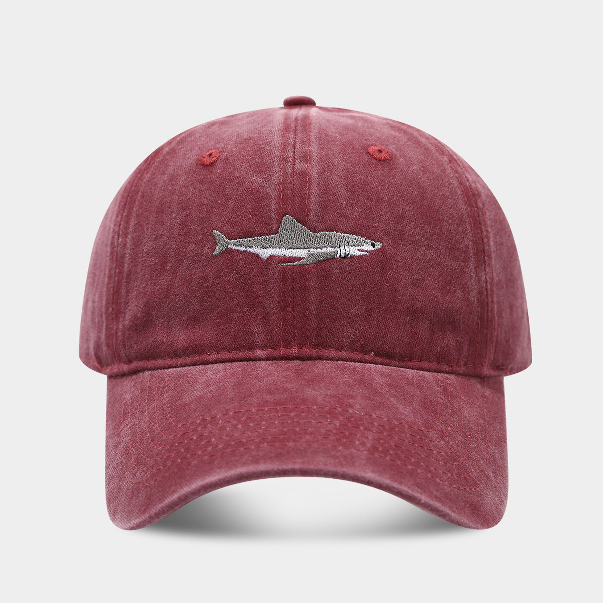 Washed Shark Retro Style Baseball Cap