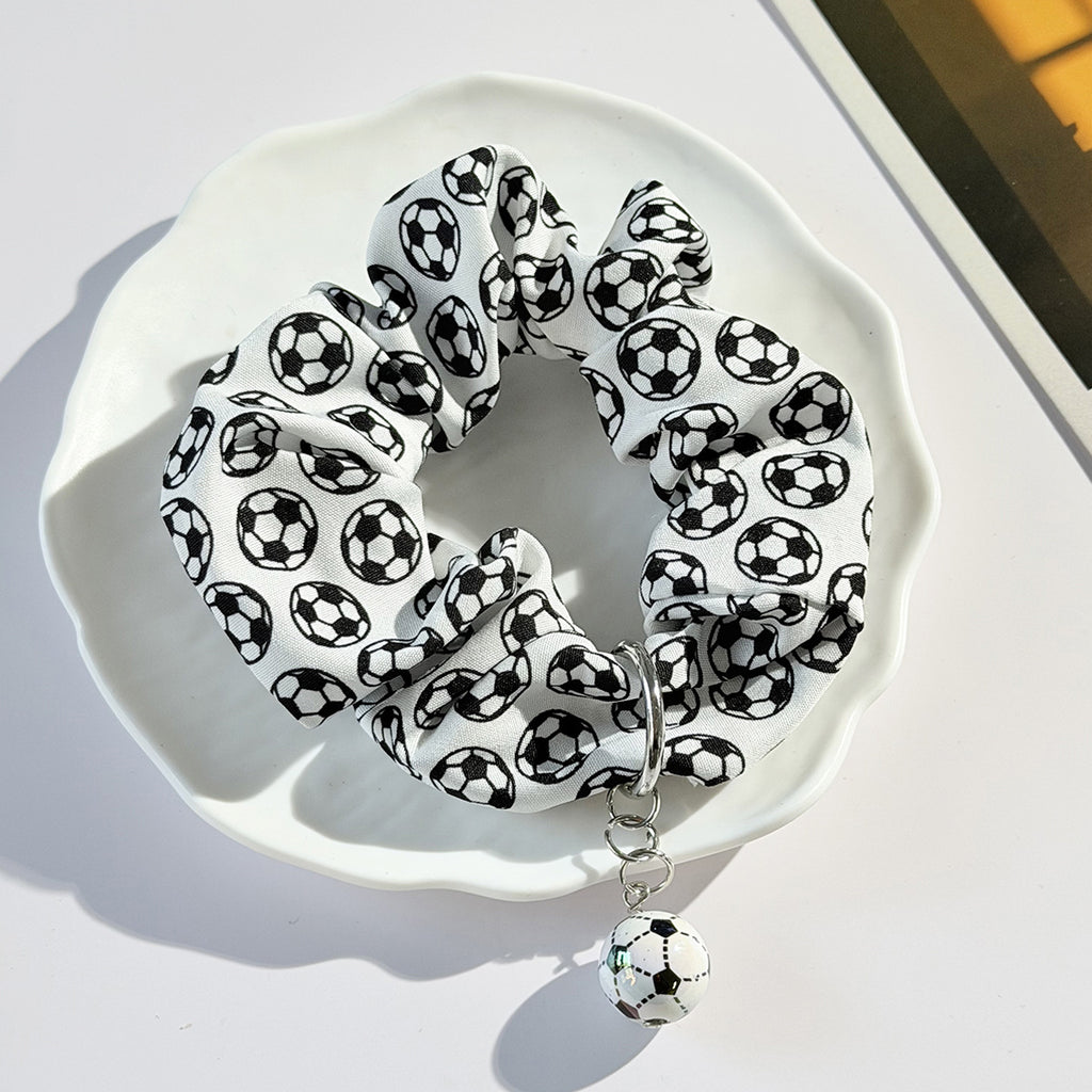 World Cup Football Scrunchie with Pendant