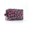 Leopard Print Glossy PVC Waterproof Portable Toiletry Bag