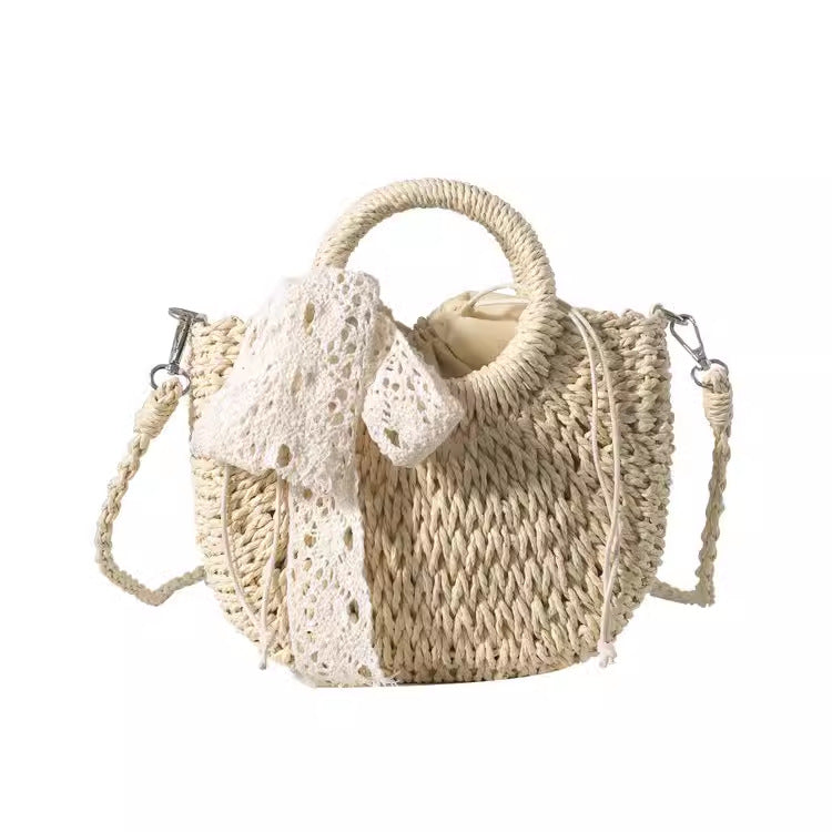 Women Straw New Fashion Shoulder Crossbody Versatile Handheld Bag