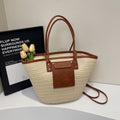 Women Travel Vacation Straw 2026 Summer New Woven Handheld Large Tote Bag