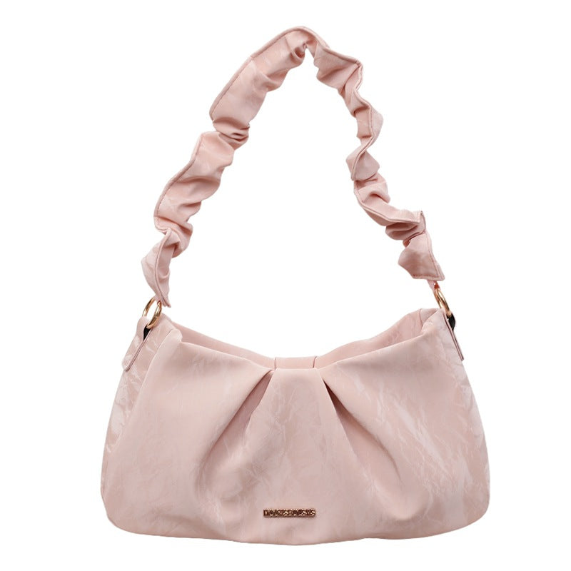 Niche Design Pleated Shoulder Crossbody Armpit Bag