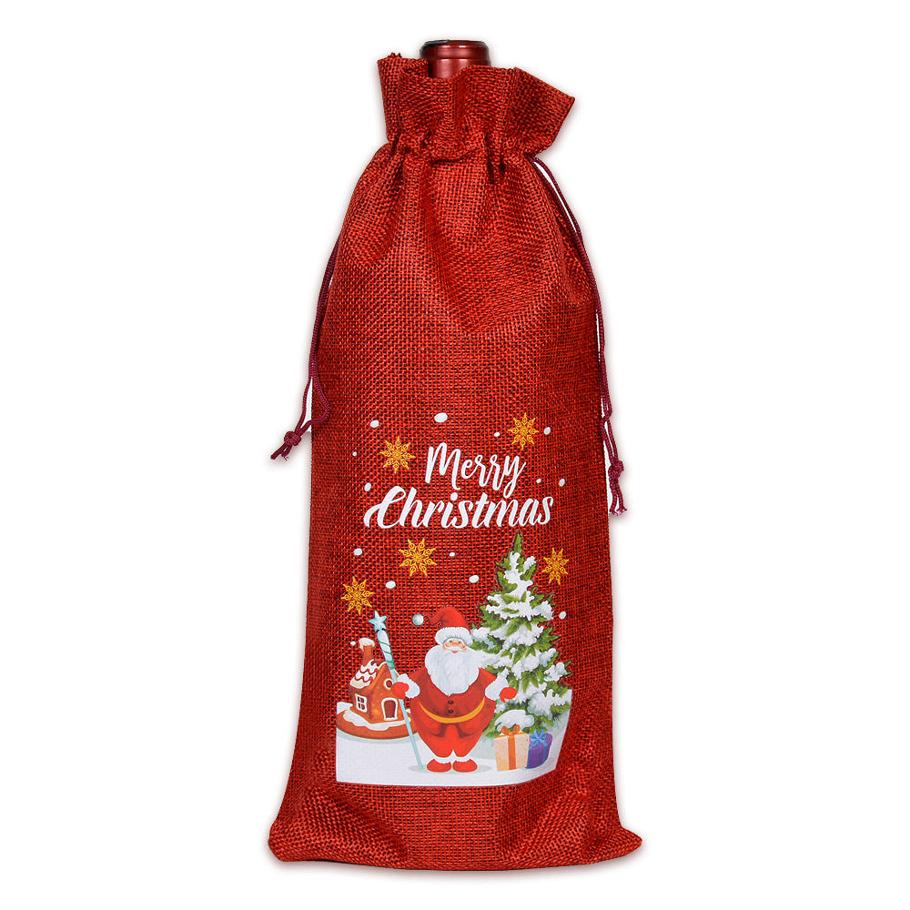 Buffalo Plaid Christmas Drawstring Holiday Gift Bags