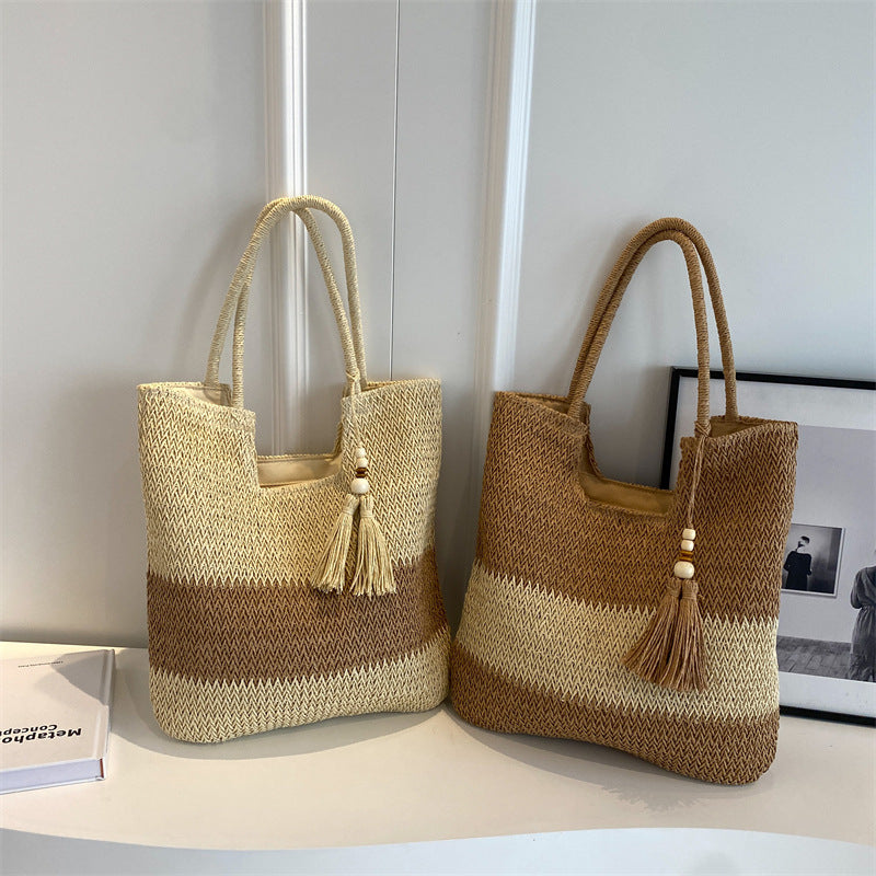Women Minimalist Large Tote New Shoulder Casual Beach Bag