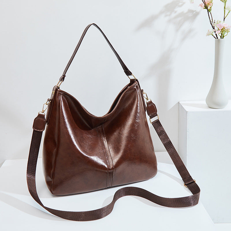 Hobo Large Slouchy PU Leather Shoulder Bag