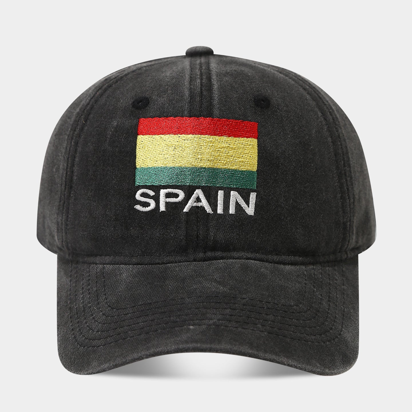 World Cup Flag Embroidered Black Baseball Cap