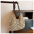 Women Large Woven 2026 New Summer Beach Straw Shoulder Tote Bag