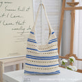 Niche Straw Woven Cotton Thread Large Capacity Beach Holiday Commuter Shoulder Tote Bag