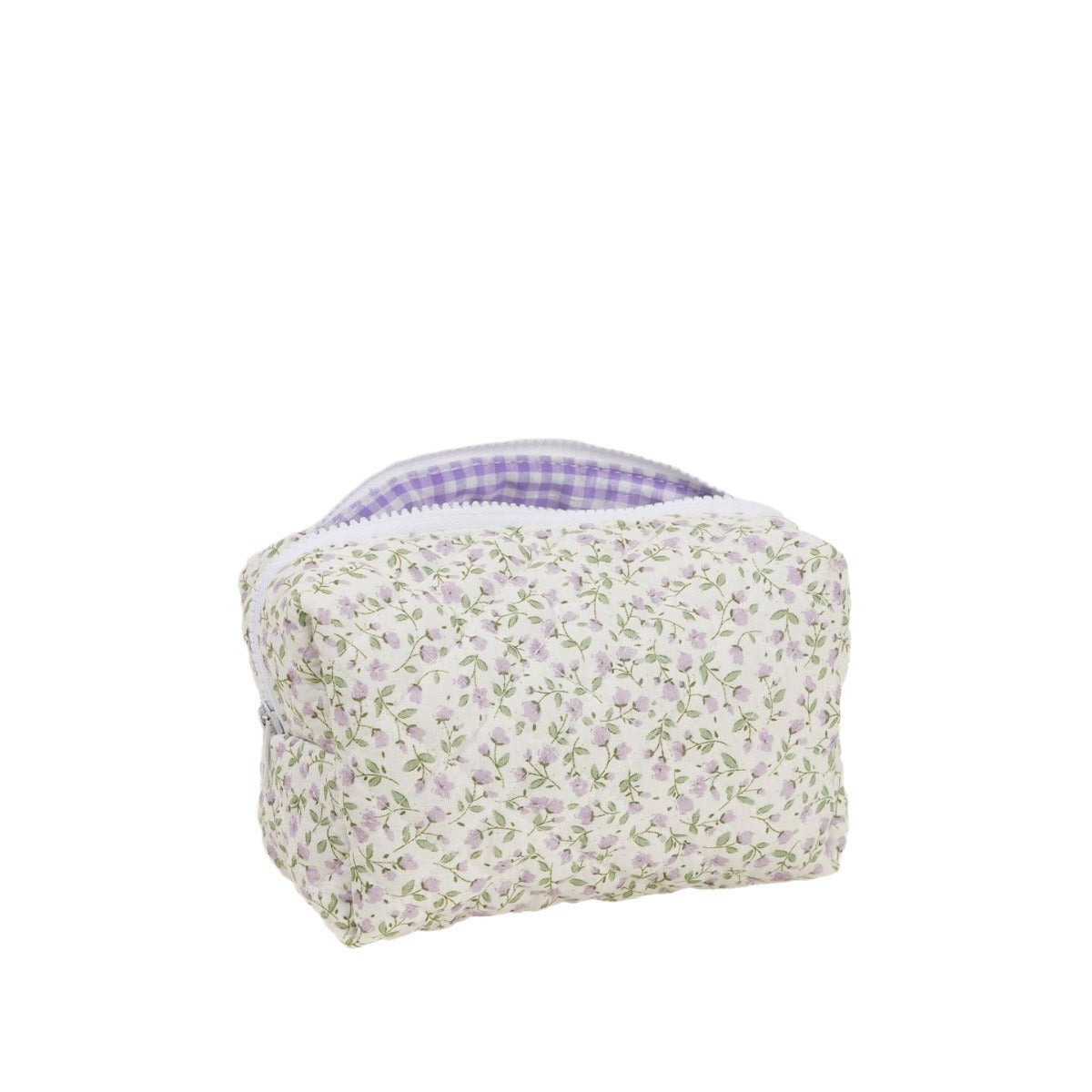 Floral Quilted Large Capacity Cotton Toiletry Bag