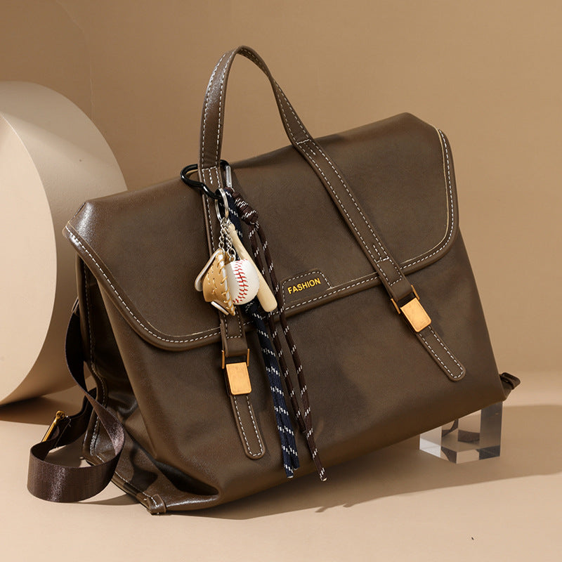 Vintage Convertible PU Leather Backpack Purse