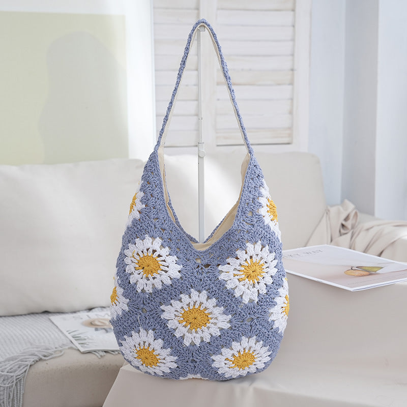 Women Lightweight Large Capacity Casual Woven Bag