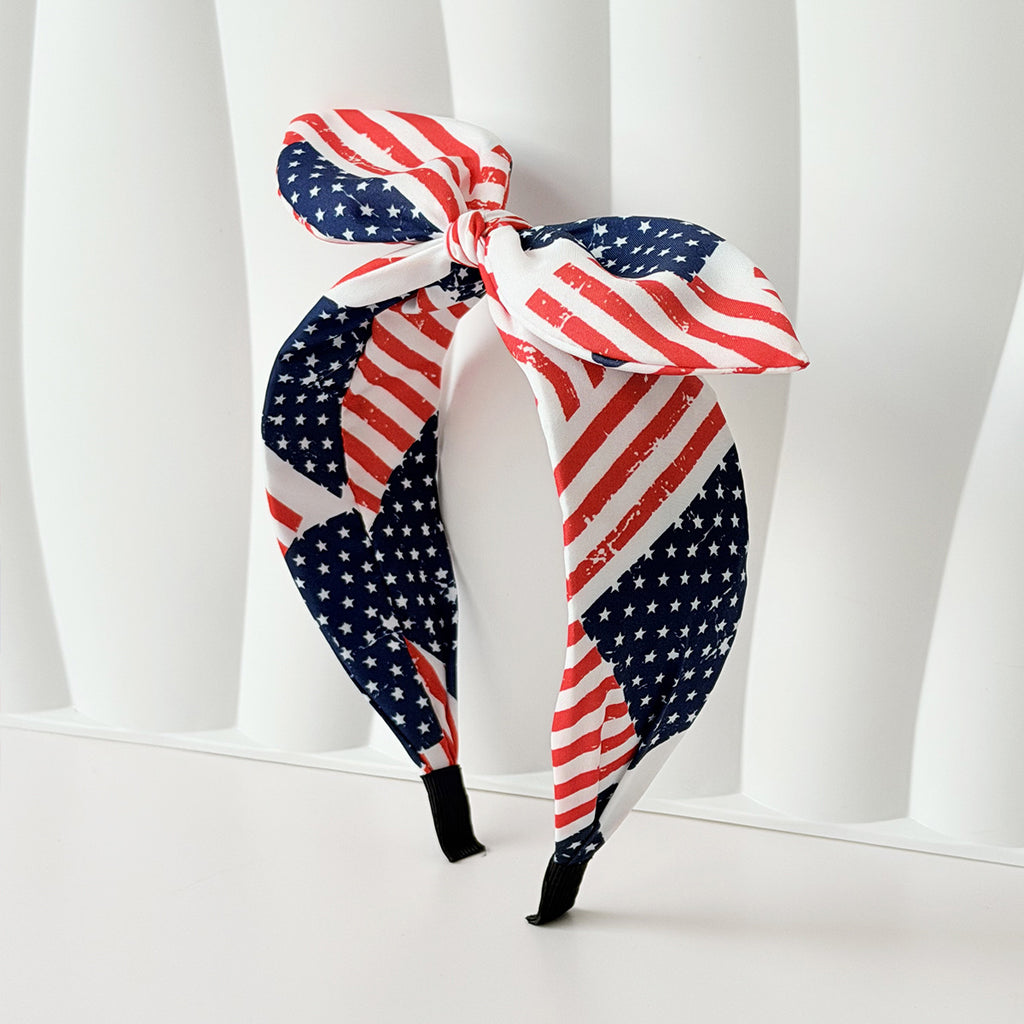 Independence Day Stars Stripes Bow Headband