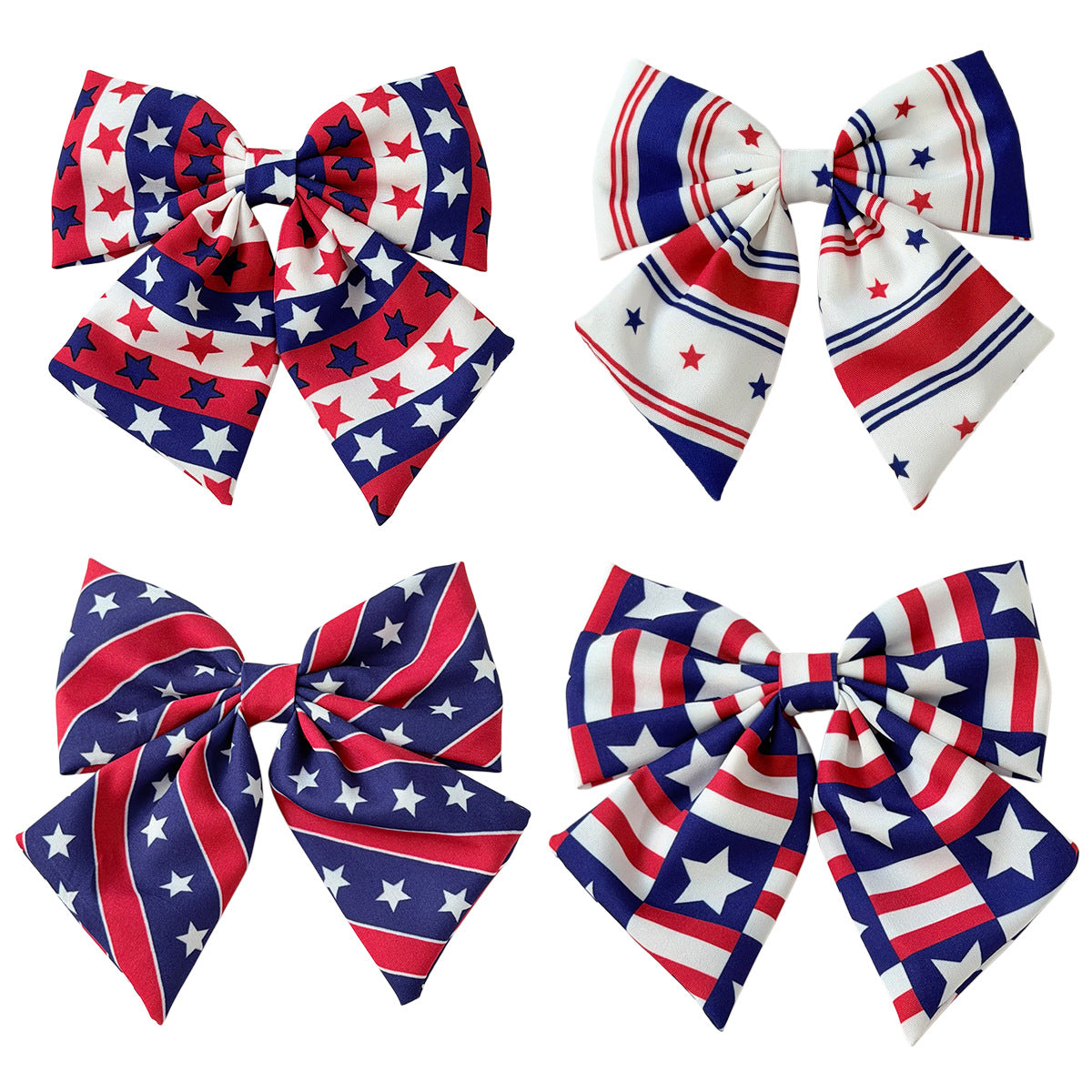 Independence Day Star Stripe Bow Streamer Hair Clip