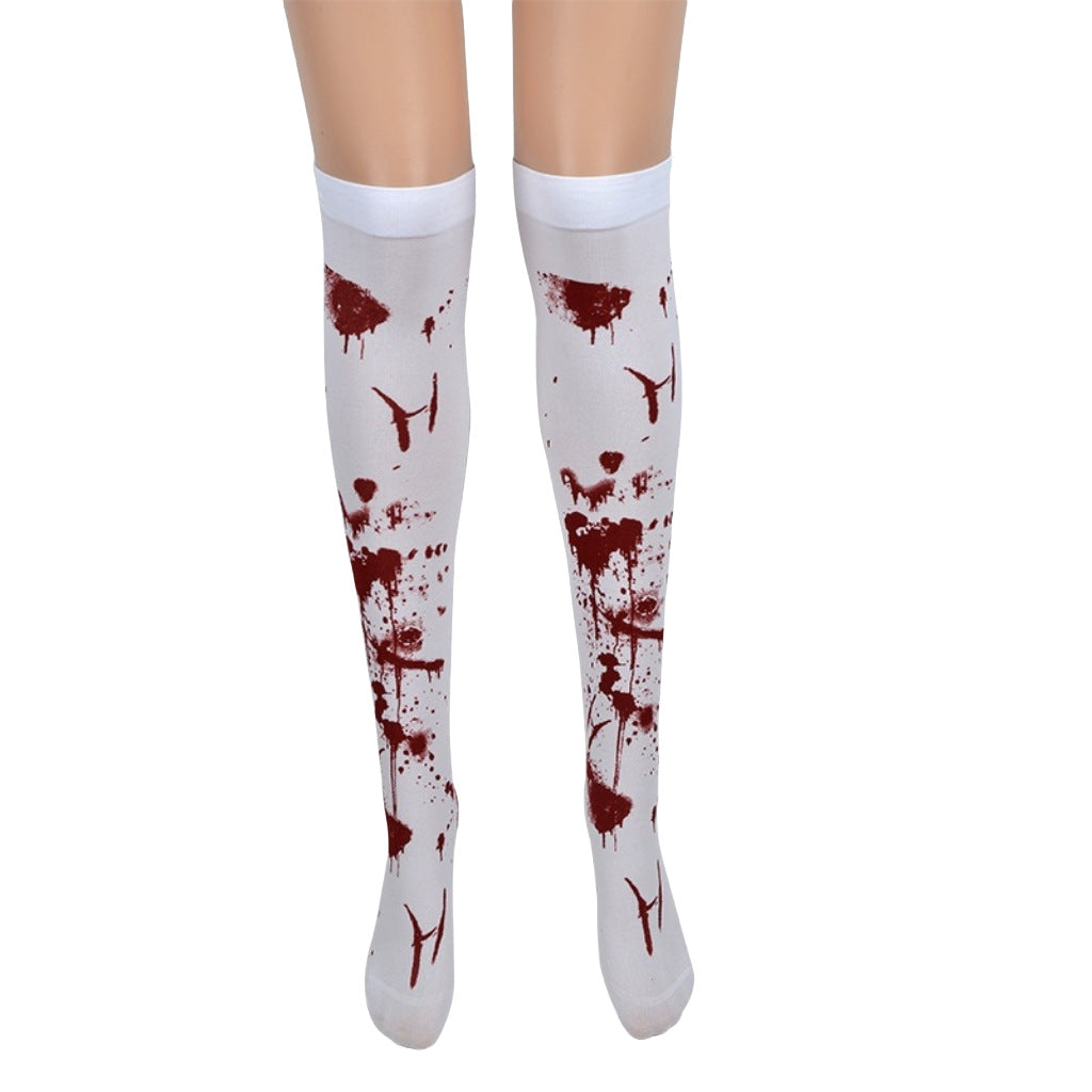 Christmas Halloween Party Knee high Socks Cosplay Apparel Accessories
