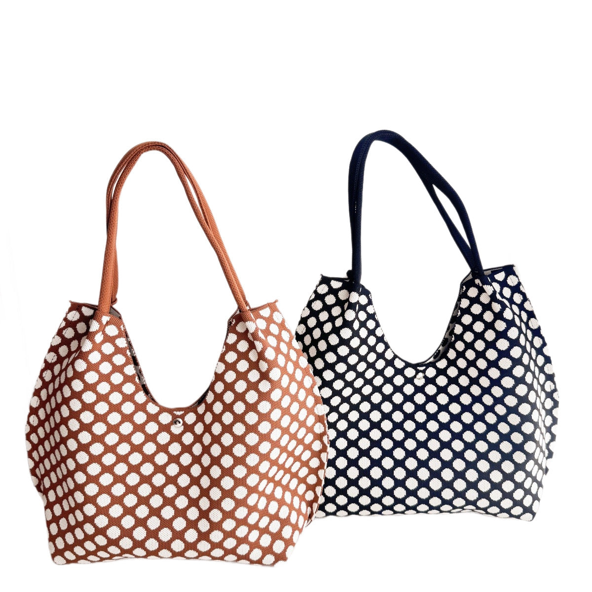 Knitted Pattern Shoulder Tote Bag