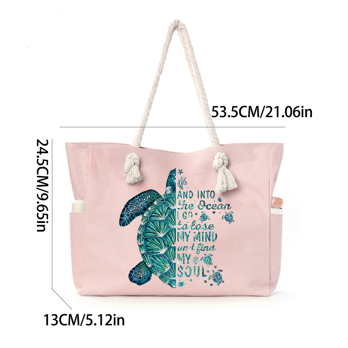 Women Large Capacity Beach Canvas Underarm Bag