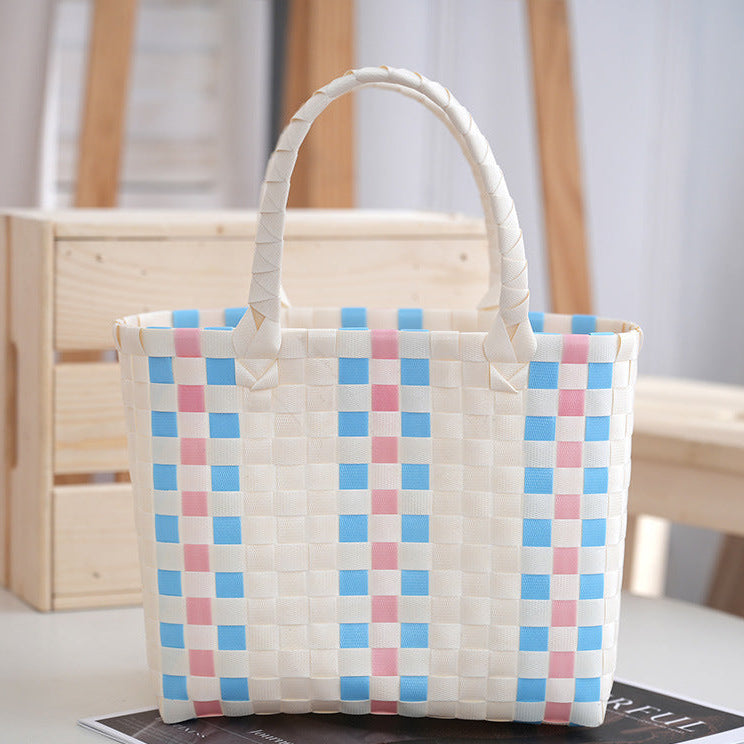 Decorative Plastic Woven Handbag