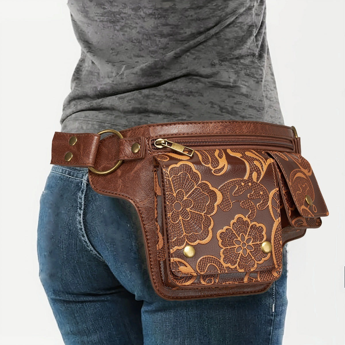 Retro Motorcycle Outdoor Sports Waist Shoulder Bag