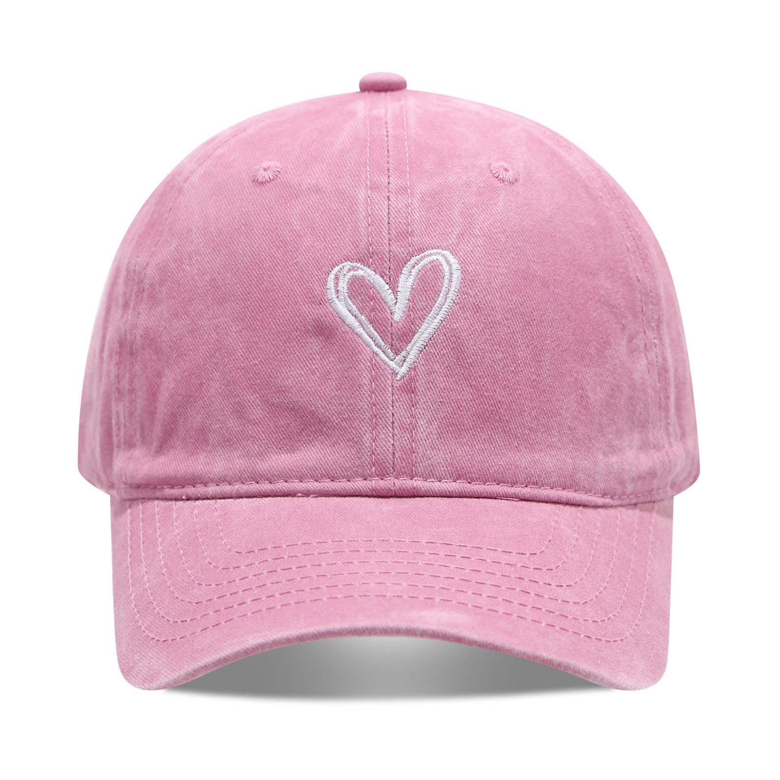 Literary Retro Embroidered Love Soft Peaked Cap