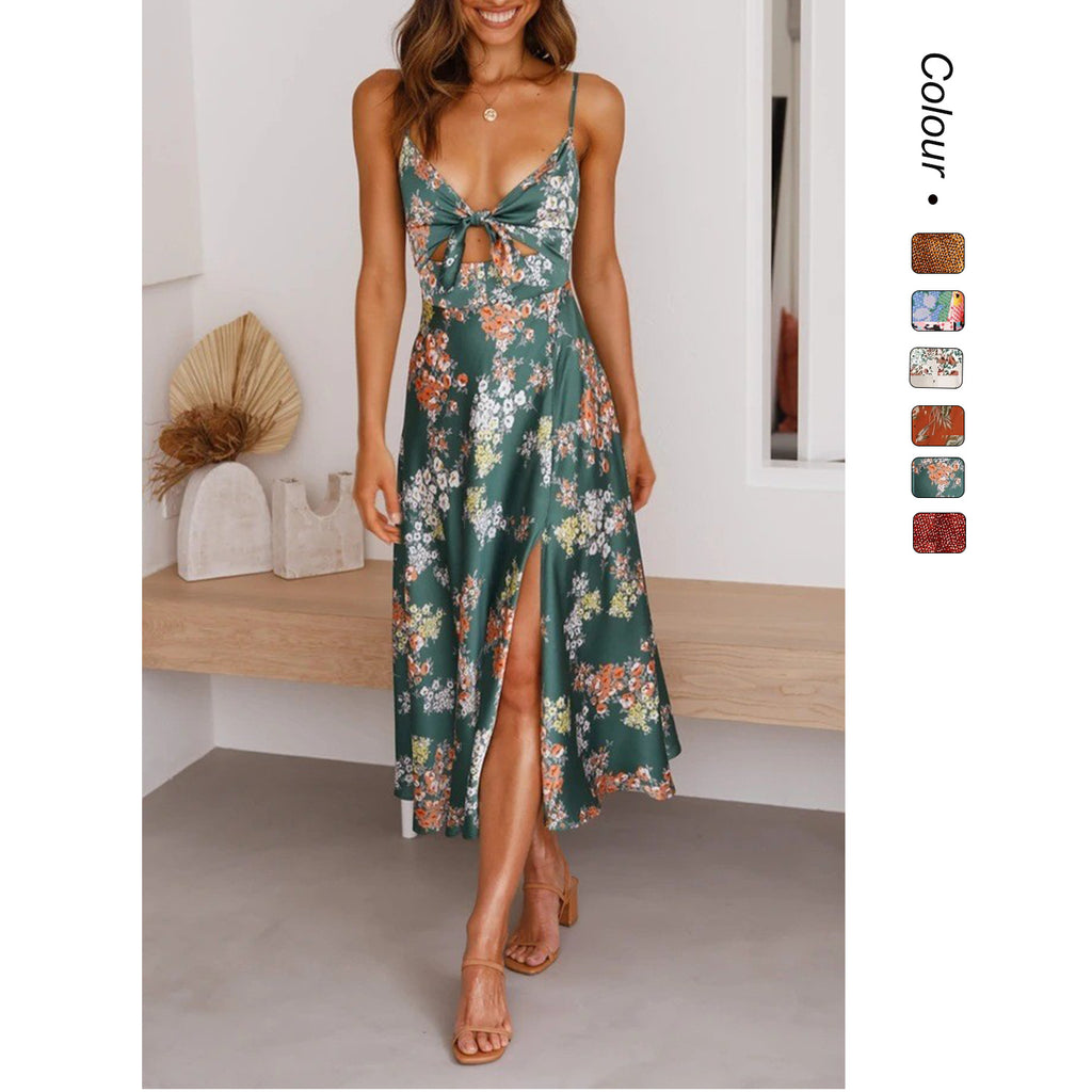 Small Floral Print Fresh Sweet Suspender Dress