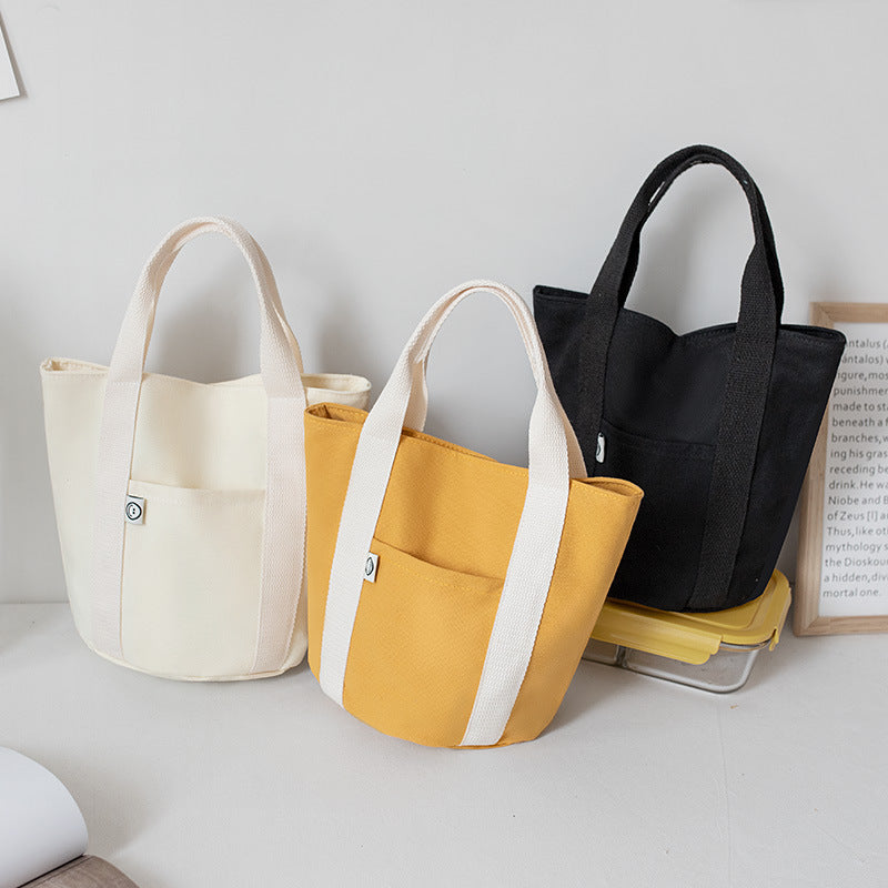 Women New Korean Style Canvas Lunch Tote Handbag