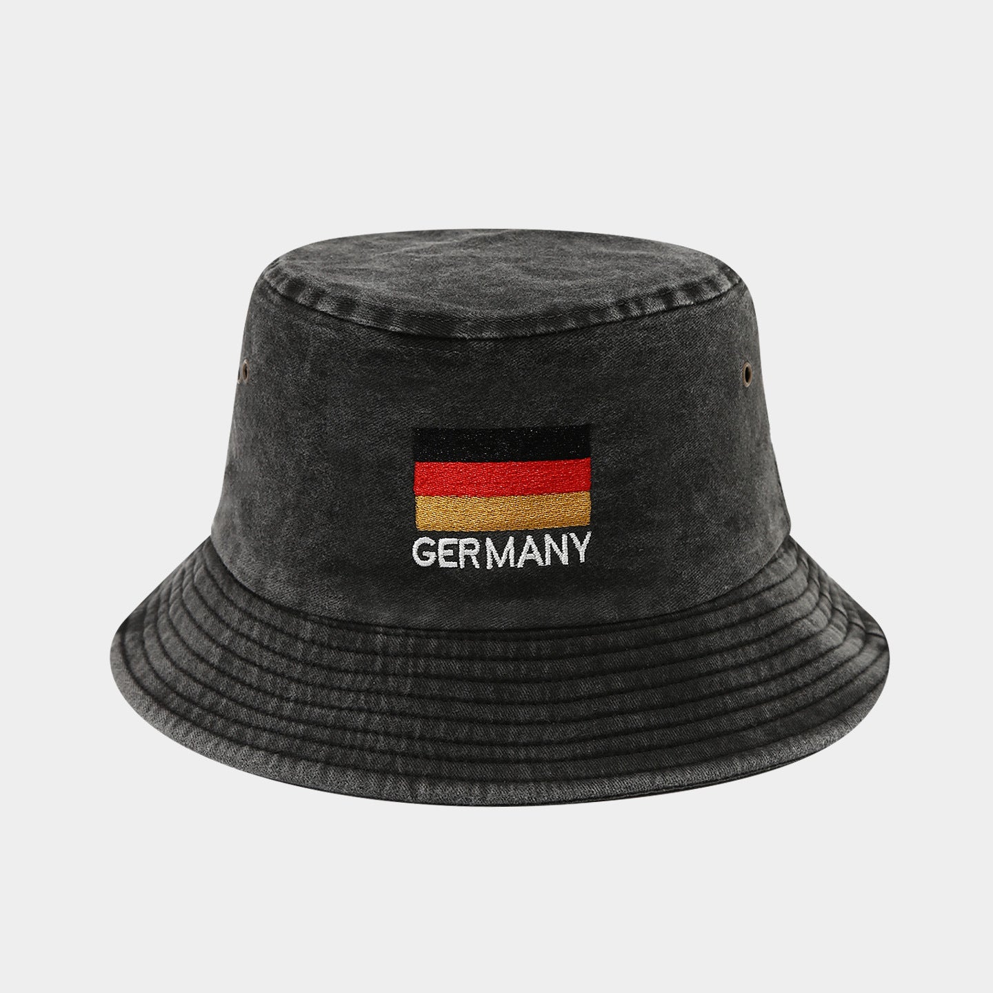 Washed Foldable World Flag Fisherman Hat