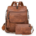 Women New Vintage Leopard Fashion Large Backpack