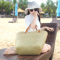 Handwoven Straw Large Capacity Beach Shopping Bag